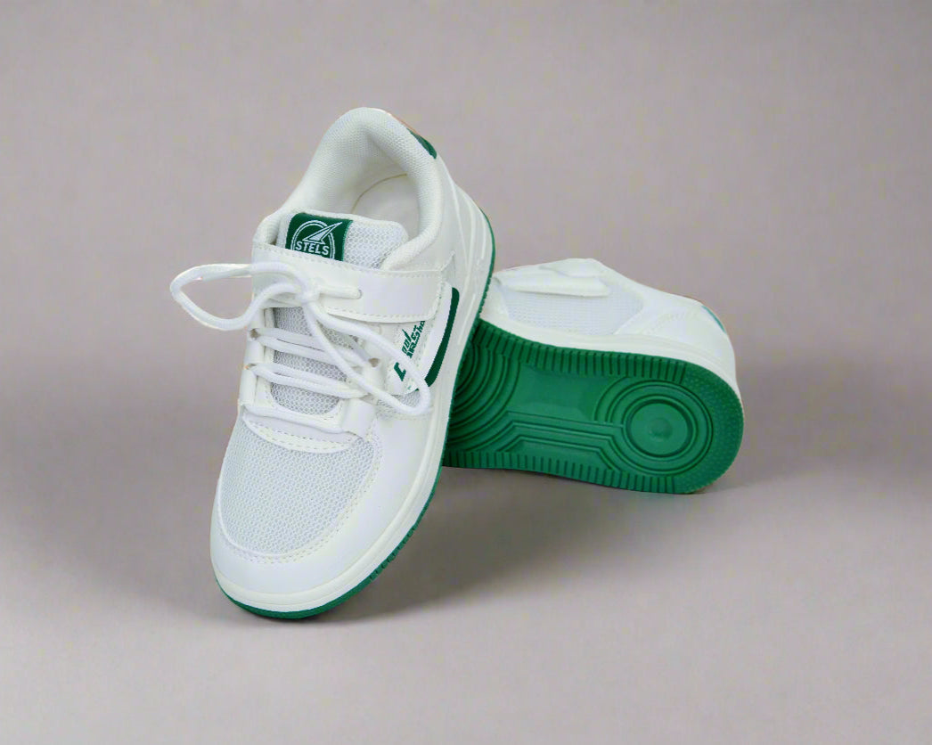 Green Pop Sport Shoes – Unisex White & Green Velcro Sport Shoes