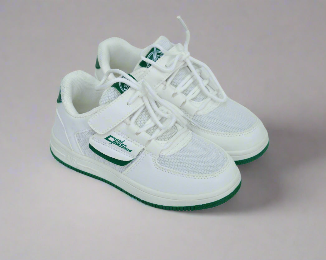 Green Pop Sport Shoes – Unisex White & Green Velcro Sport Shoes