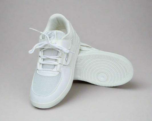 Cloud Pop Sport Shoes – Unisex All-White Velcro Sport Shoes