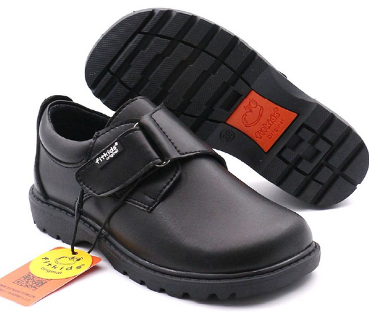 Smart Strap – Boys’ Black School Shoe