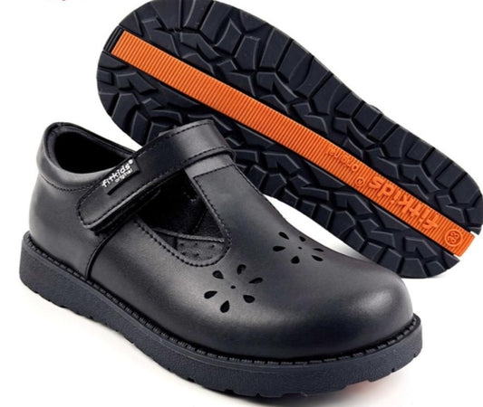 Smart Bloom – Girls’ Black School Shoe